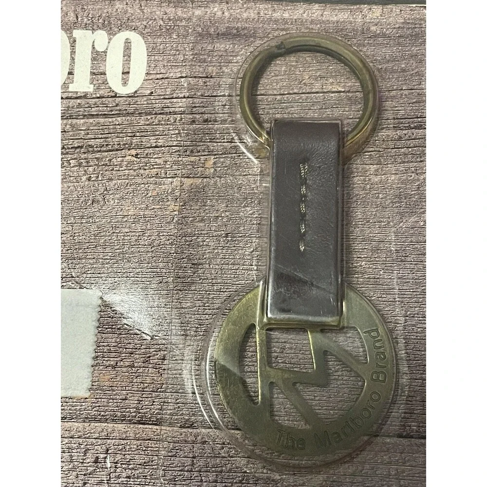 Marlboro Brand Rafter M brass keyring key chain keychain 3.25